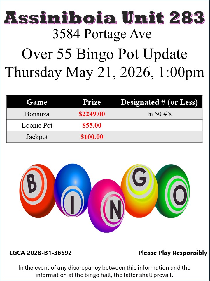 Bingo Pot Over 55